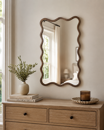 Wiggle Mirror - Walnut