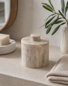 Small Tarragona Marble Storage Jar