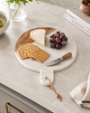 Novi Round Cheese Board - White Marble