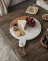 Novi Round Cheese Board - White Marble
