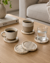 Novi Round Coasters - Beige Marble (Set of 4)