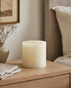 Large Rustic Pillar Candle - White