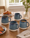 Reactive Glaze Mug - Blue (Pack of 4)