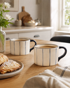 Organic Stripe Mug - Blue (Pack of 4)