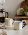 Organic Stripe Mug - Blue (Pack of 4)