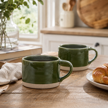 Rustic Mug - Green (Pack of 4)