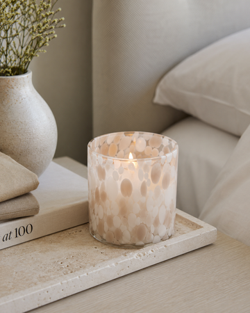 Large Confetti Candle Holder - Taupe
