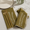 Linen Blend Napkins - Asparagus (Set of 2)