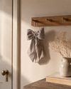 Striped Hanging Bow - Brown & White