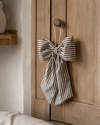 Striped Hanging Bow - Brown & White