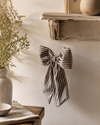 Striped Hanging Bow - Brown & White