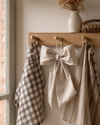 Stripe Hanging Bow - Beige & White