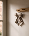 Stripe Hanging Bow - Brown Large