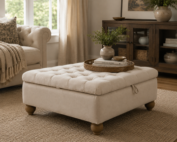 Chesterfield Footstool - Willow Dusty