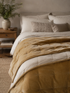Opulent Velvet Bedspread - Sand