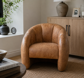 Atella Tub Chair - Antique Tan