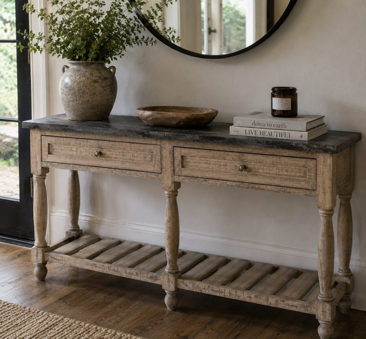 Vancouver Stone-top Console Table