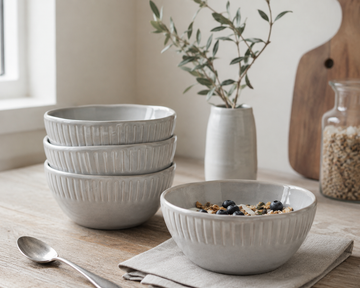 Organic Ridged Cereal Bowl (Pack of 4)