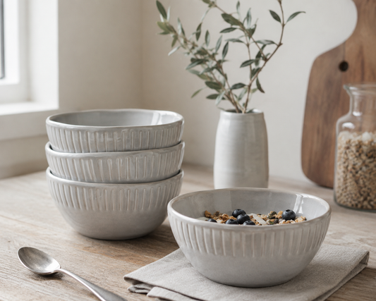 Organic Ridged Cereal Bowl (Pack of 4)