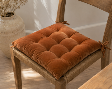 Cotton Velvet Seatpad - Tan