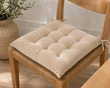 Cotton Velvet Seatpad - Natural