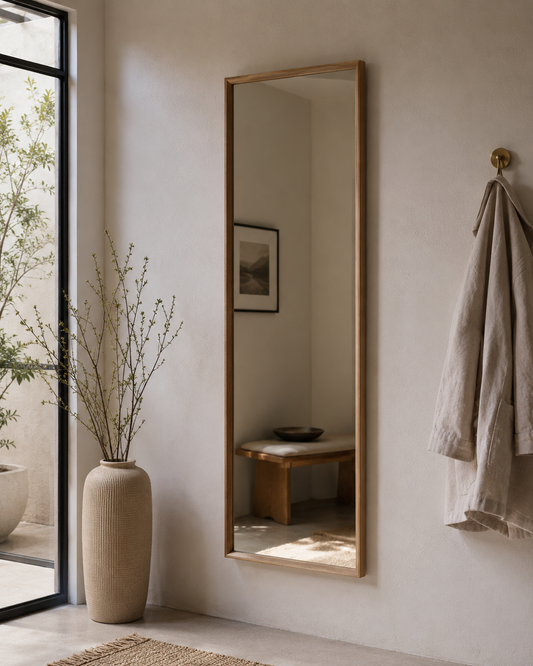 Full Length Comet Mirror - Oak