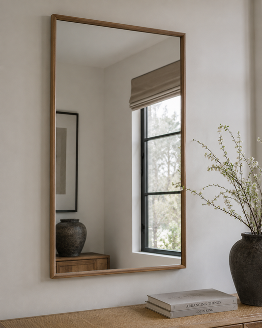 Medium Comet Mirror - Oak