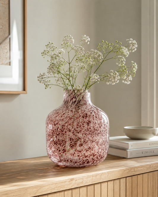 Large Confetti Vase Brown