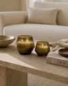 Glass Filled Candle - Green (Pack of 2)