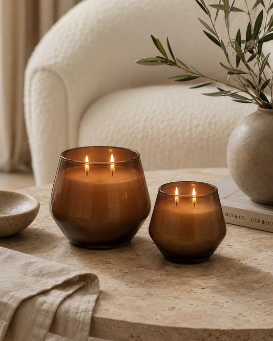 Glass Filled Candle - Brown Oud (Pack of 2)
