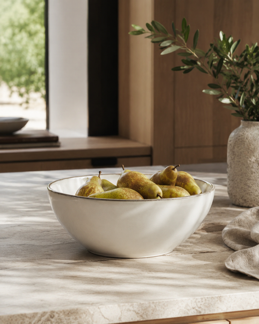 Reactive Glaze Serving Bowl