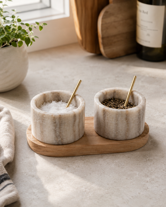 Marble Novi Spoon and Pinch Pot
