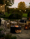 Sarsden Steel Round Fire Pit & Log Store