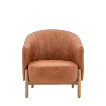 Tindon Armchair, Vintage Brown — product shot