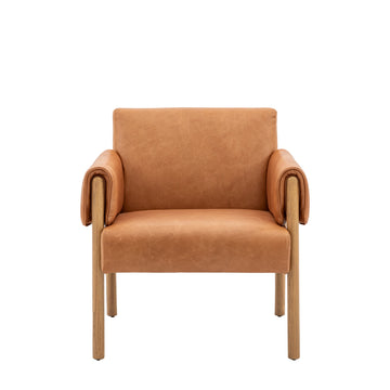 Stratford Armchair, Brown Leather — product shot