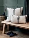 Windrush Stripe Cushion - Forest Green (30x50)