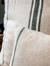 Windrush Stripe Cushion - Forest Green (30x50)
