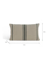 Windrush Stripe Cushion - Forest Green (30x50)