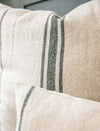 Windrush Stripe Cushion - Forest Green (60x60)