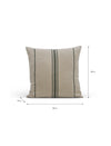 Windrush Stripe Cushion - Forest Green (60x60)