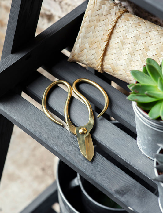 Classic Garden Scissors & Bamboo Bag