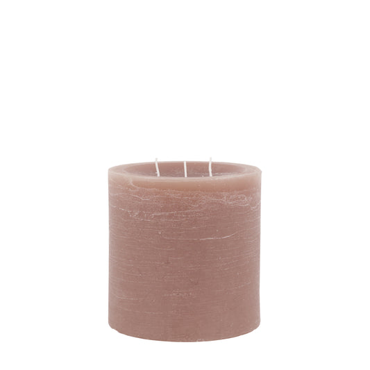 Large Rustic Pillar Candle Rustic - Taupe
