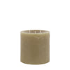 Large Rustic Pillar Candle - Olive