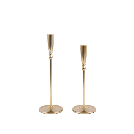Ortillo Candle Stick - Brushed Gold (Set of 2)
