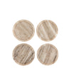 Novi Round Coasters - Beige Marble (Set of 4)