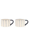 Organic Stripe Mug - Blue (Pack of 4)