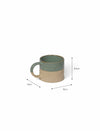 Bladon Half Glazed Mugs - Rosemary (Set of 2)