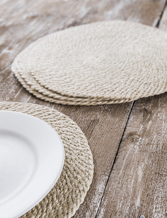 Heyford Jute Round Placemats (Set of 4)