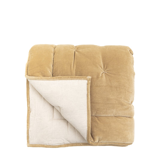 Opulent Velvet Bedspread - Sand