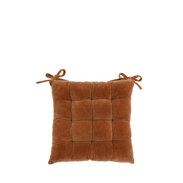 Cotton Velvet Seatpad, Tan — product shot